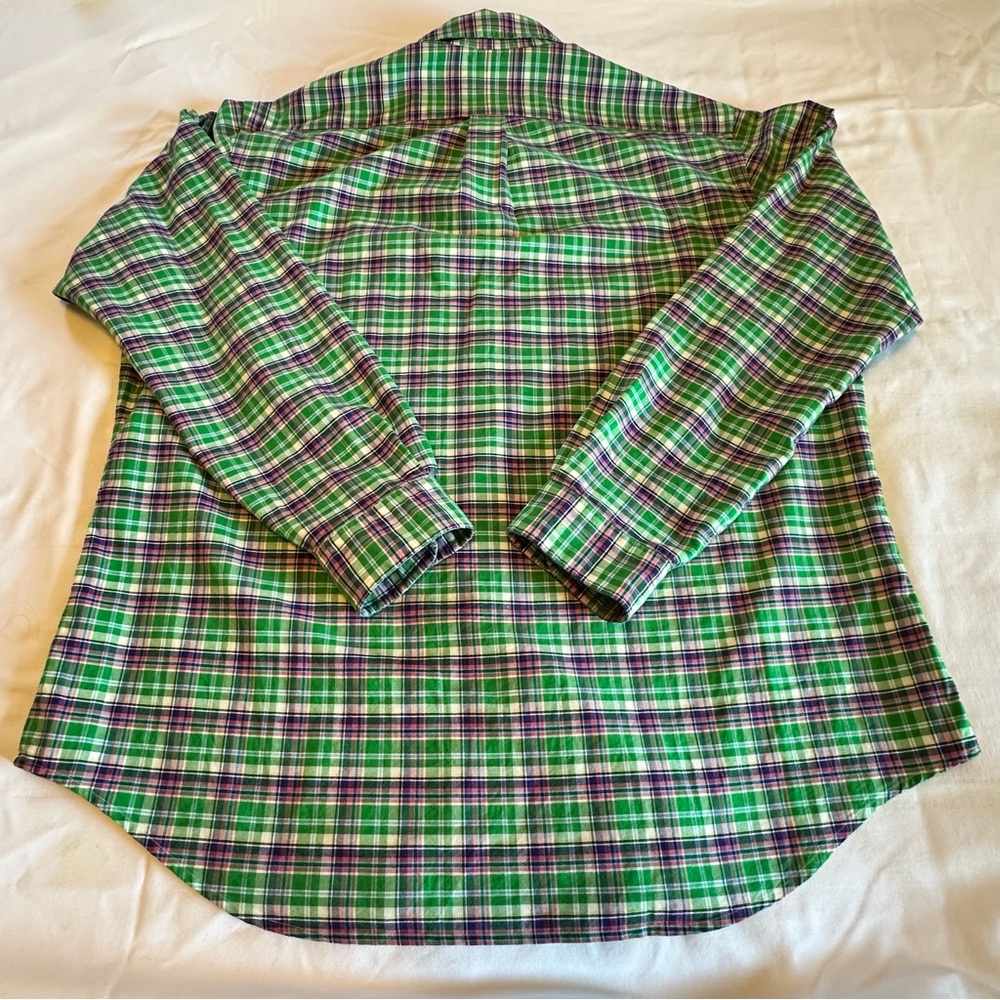 Ralph Lauren Men’s XL LongSleeve Plaid ButtonDown Shirt Green, Navy, Pink, White - Picture 4 of 8